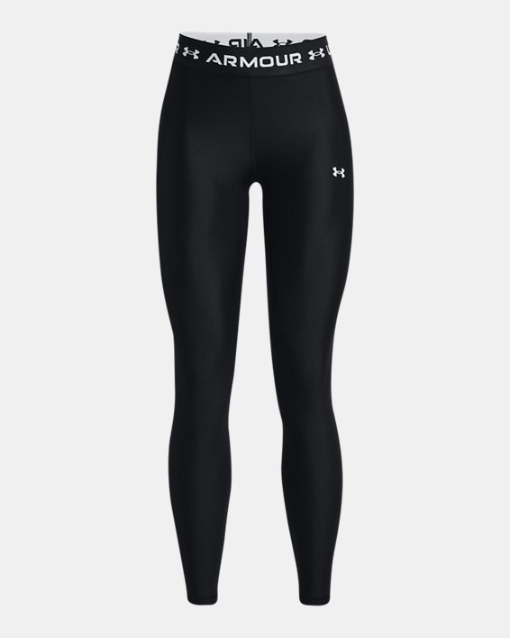 Women's HeatGear® No-Slip Waistband Full-Length Leggings, Black, pdpMainDesktop image number 4